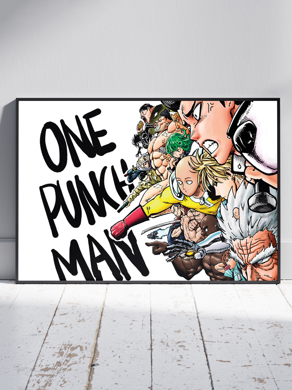 Постер плакат Все Персонажи One-Punch Man Ванпанчмен