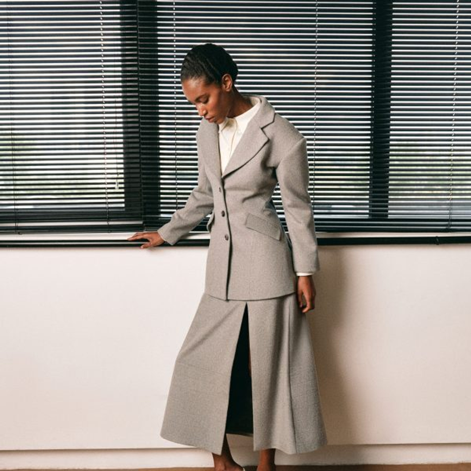 Юбка из шерсти с панелями