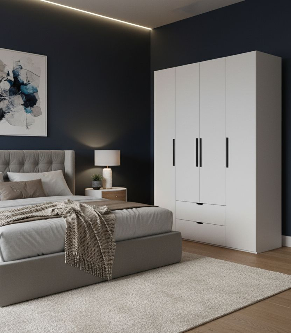 Шкаф для одежды, шкаф, Даллас, белый 80-700