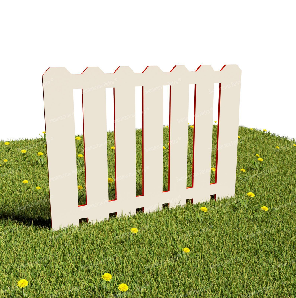 Забор уличный из экопластика Дворик, секция 1000х740 мм