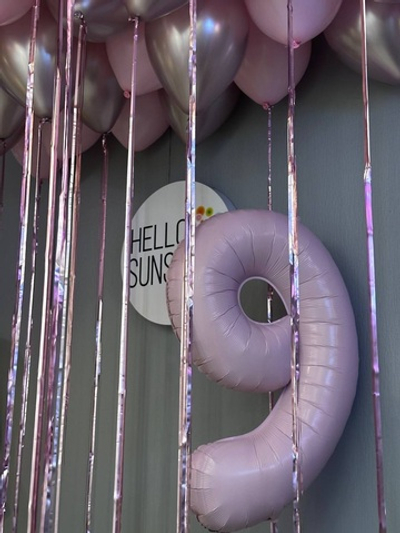 Набор шаров пудровый №69