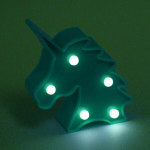 Светильник «Disko-Единорог» 13*11,5см на батарейках, 5 LED ламп, цвет бирюзовый