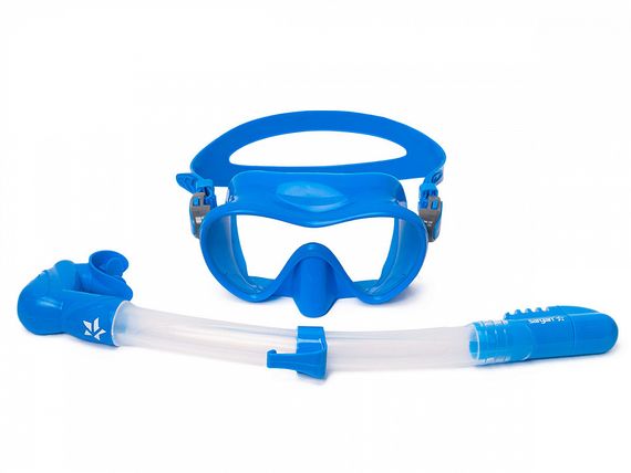 Набор маска+трубка Sargan Агидель морской синий