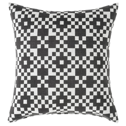 IKEA GINSTSÄCKMAL  (ИКЕА ГИНСТСÄСКМАЛ)  -  Наволочка, черная/белая, 50x50 см