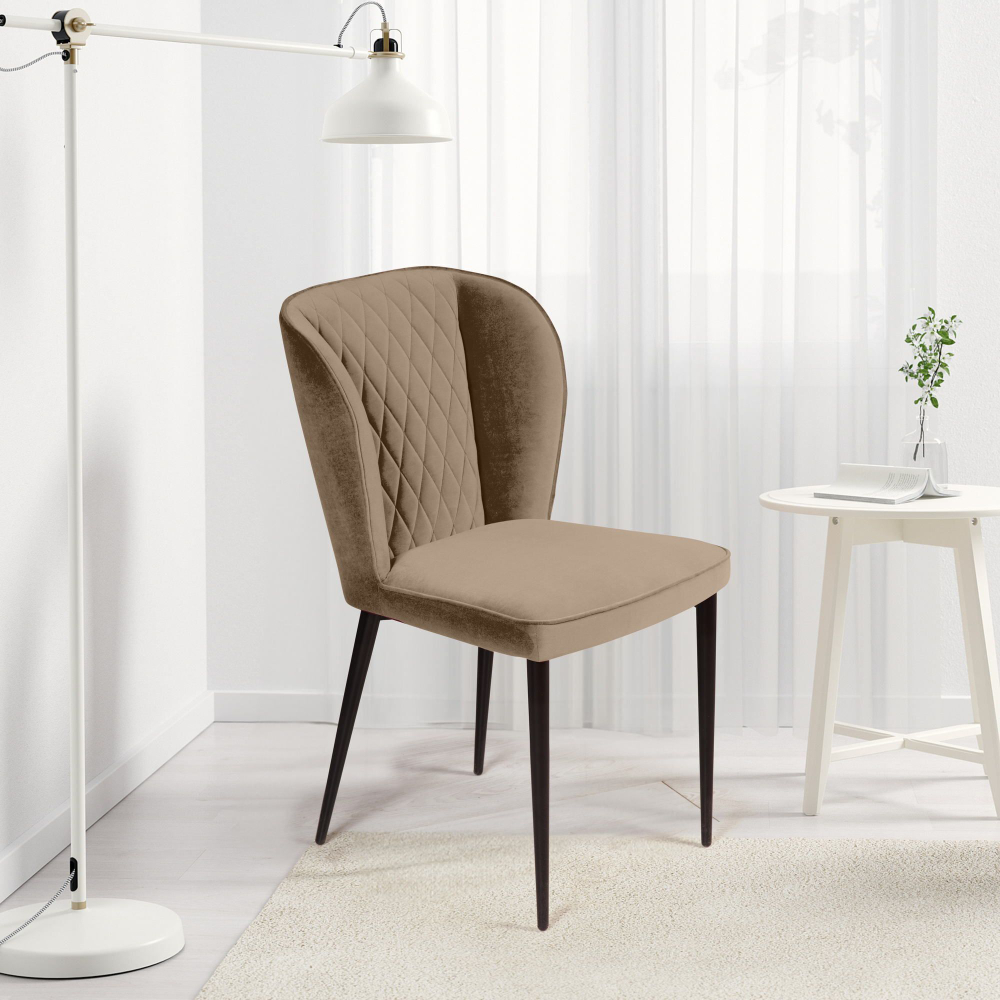 Стул Next, бархат бежевый 5