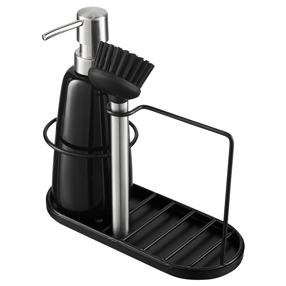 Органайзер с диспенсером для мыла Smart Solutions Gunvor черный