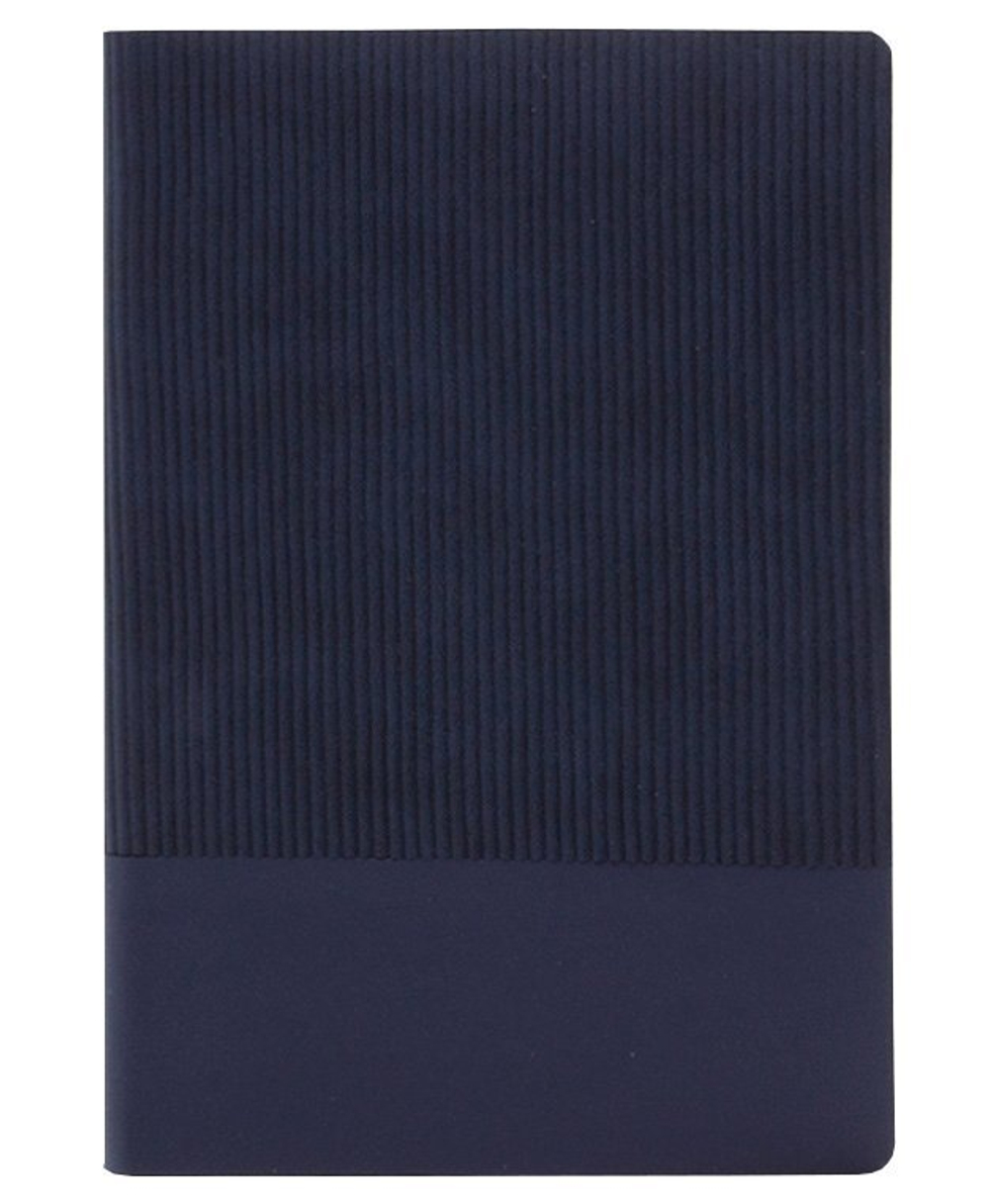 Ежедневник Qredo Soft Velvet, А5, недатированный, 136 листов, кожзам, темно-синий