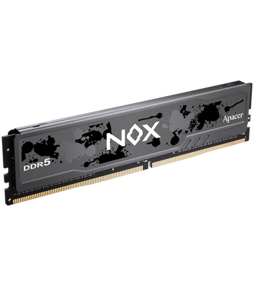 Apacer DDR5 16GB 6000MHz DIMM NOX Black Gaming Memory (PC5-48000) CL40 1.35V (Retail) 2048*8 Heat Sink (Retail) 3 years (AH5U16G60C512MBAA-1)