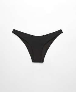 OYSHO Плавки бикини средней посадки из ткани пике, черный