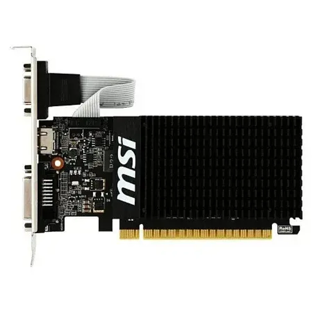 Видеокарта MSI GeForce GT 710, 2GB DDR3 64-bit 1xVGA 1xDVI 1xHDMI GT 710 2GD3H LP