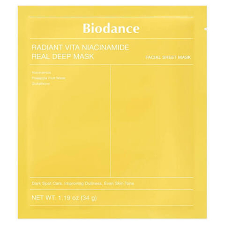 Гидрогелевая маска с ниацинамидом для сияния кожи - Biodance, 34 гр