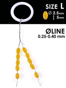 Стопоры резиновые Salmo RUBBER BARREL STOPS р.003L 10шт.