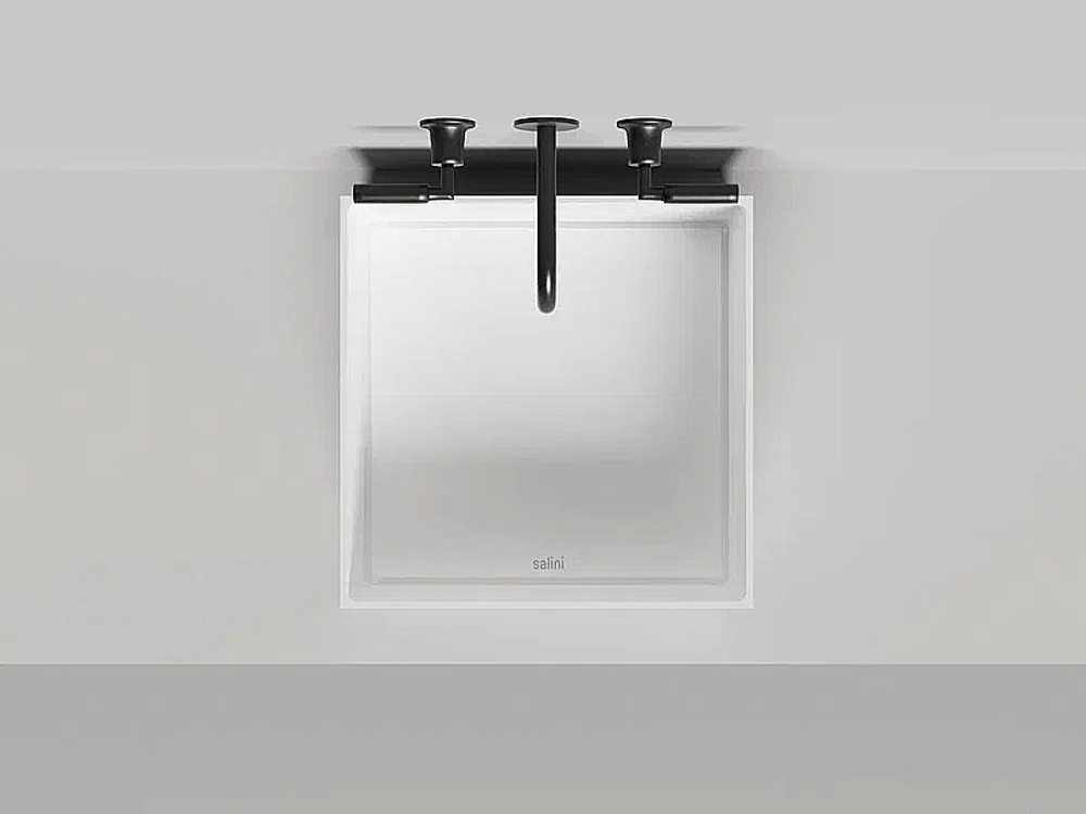 Раковина накладная Salini ARMONIA SQUARE 02 S-Sense 130512G 45 белая