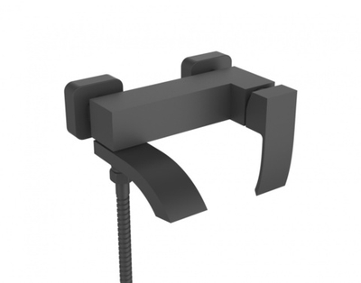 44031-C Смес. для ванны пов. (черный) GANZER  (8/1шт)