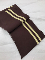 Подвяз трикотажный коричневый с золотыми полосками  0,9 м, ширина 14-15 см