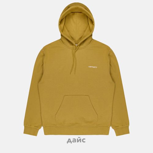 Толстовка мужская Carhartt WIP Script Embroidery Hooded артикул:I033658_agate - купить в магазине Дайс