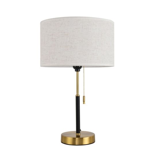 8358/1T CLASSI медь/черный/белый, металл/текстиль Настольная лампа E27 60W 220V IRISA