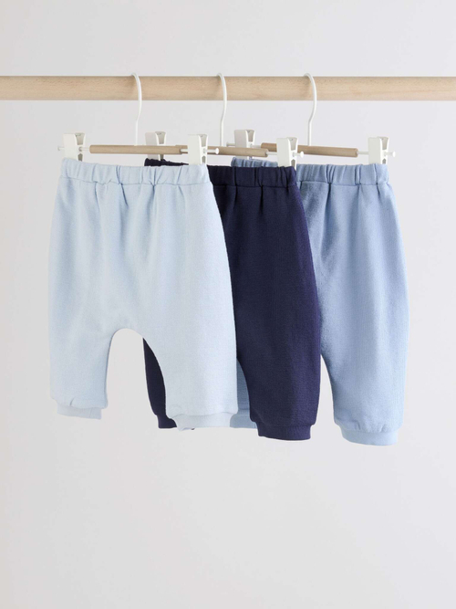 Джоггеры для малышей Next AT0-716, 3 шт., Синий, Голубой