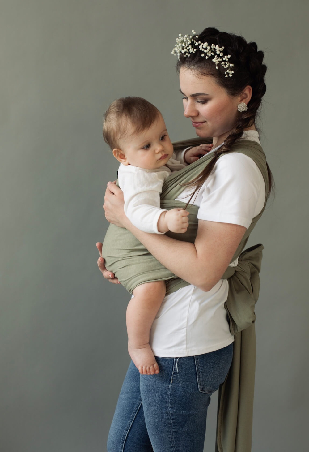 Трикотажный слинг-шарф, цвет Фисташка