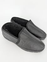 Тапочки утеплённые кожа/иск.мех