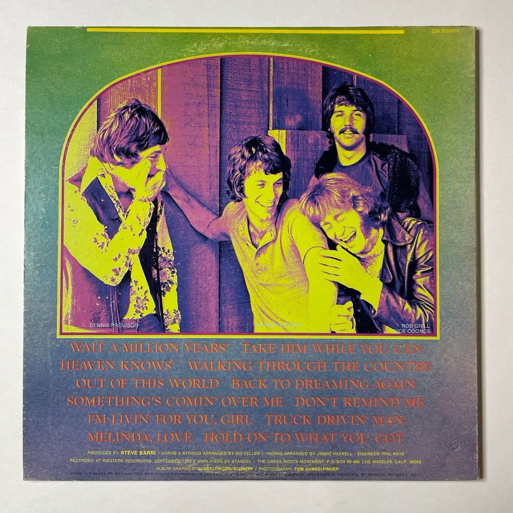 Винтажная виниловая пластинка LP The Grass Roots Leaving It All Behind (USA 1969)