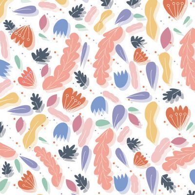 Абстрактный фон с листьями и цветами