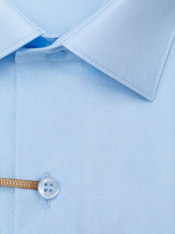 Рубашка приталенная SLIM FIT с длинным рукавом, голубая