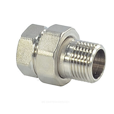 Соединитель латунь никель американка Ду 20 (3/4") прямой ВР/НР SantechSystems