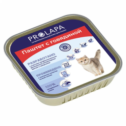 Prolapa 100 г - консервы для кошек с говядиной (паштет)