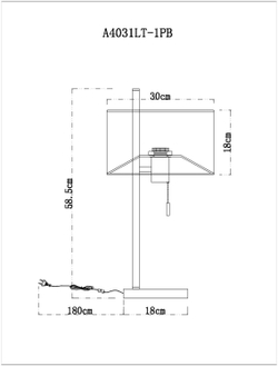 Настольная лампа Arte Lamp A4031LT-1PB