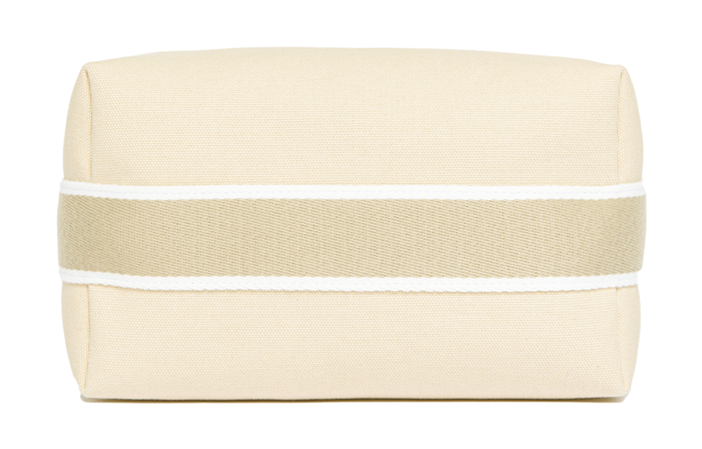 HERMES Bride a Brac Cotton Storage Bag, Toiletry Bag Small Women"s 01 Blanc Pure White