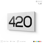 Номер на дверь 420, табличка на дверь для офиса, квартиры, кабинета, аудитории, склада, белая 120х70 мм, Айдентика Технолоджи