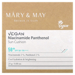 Mary & May, Веганский никотинамид пантенол, солнцезащитный крем, SPF 50+ PA ++++, 25 г (0,88 унции)
