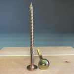 Саморез конструкционный с прессшайбой желтый цинк 8х120