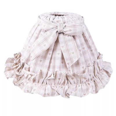 Абажур "Бежевые сердечки" большой Ø 25x15см / E27