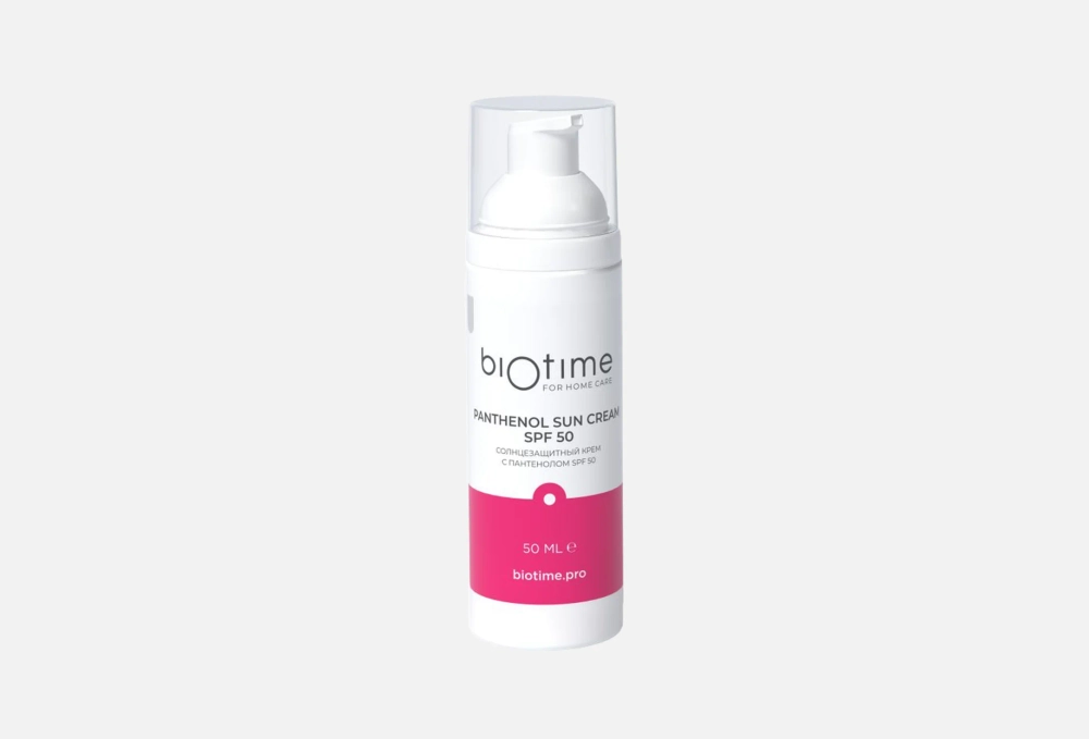 BIOTIME FOR HOME CARE СОЛНЦЕЗАЩИТНЫЙ КРЕМ С ПАНТЕНОЛОМ SPF 50, 50мл.