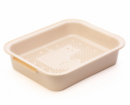 Лоток для кошек бежевый М7678