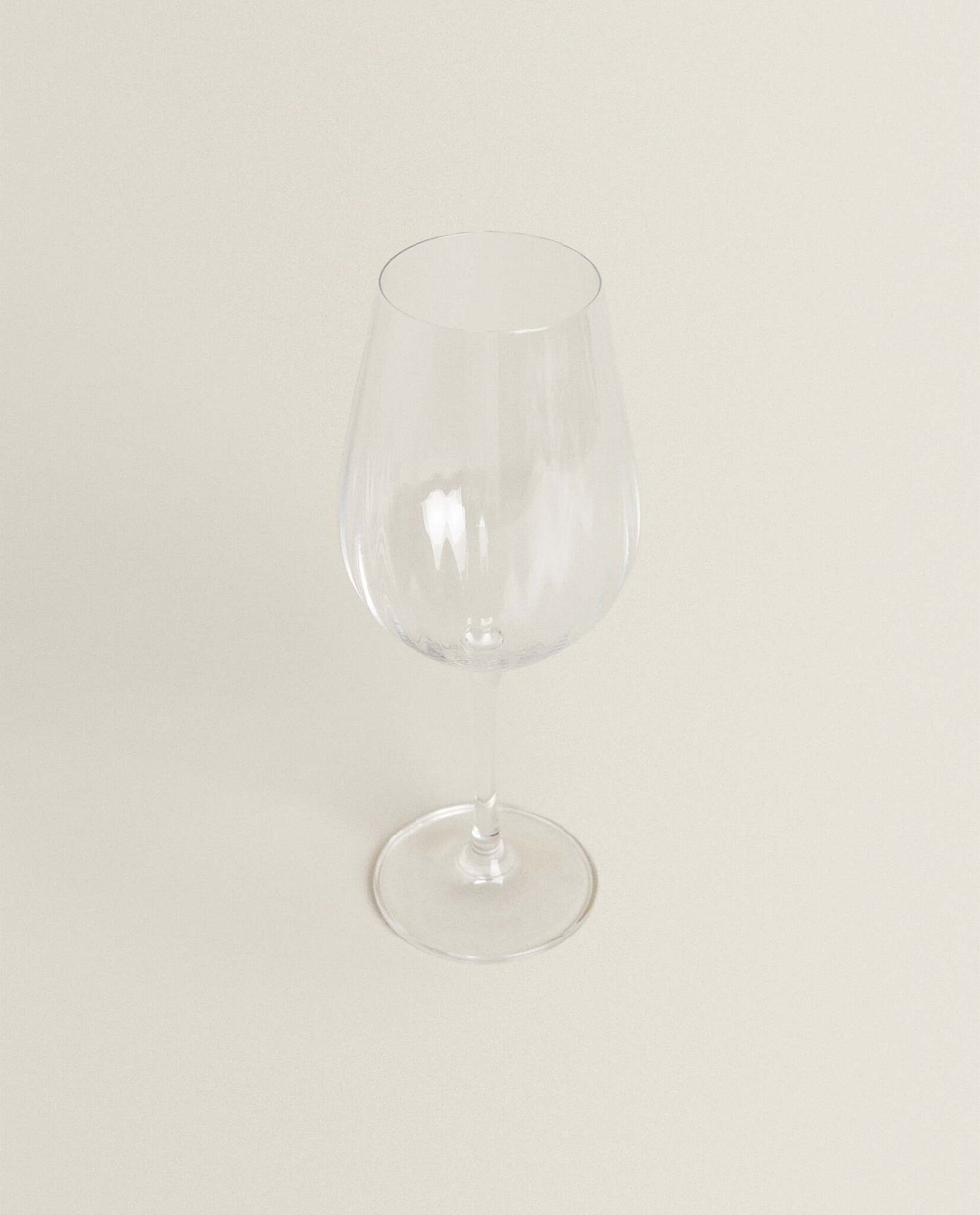 ZARA HOME ПРИПОДНЯТЫЙ ХРУСТАЛЬНЫЙ БОКАЛ ДЛЯ ВИНА