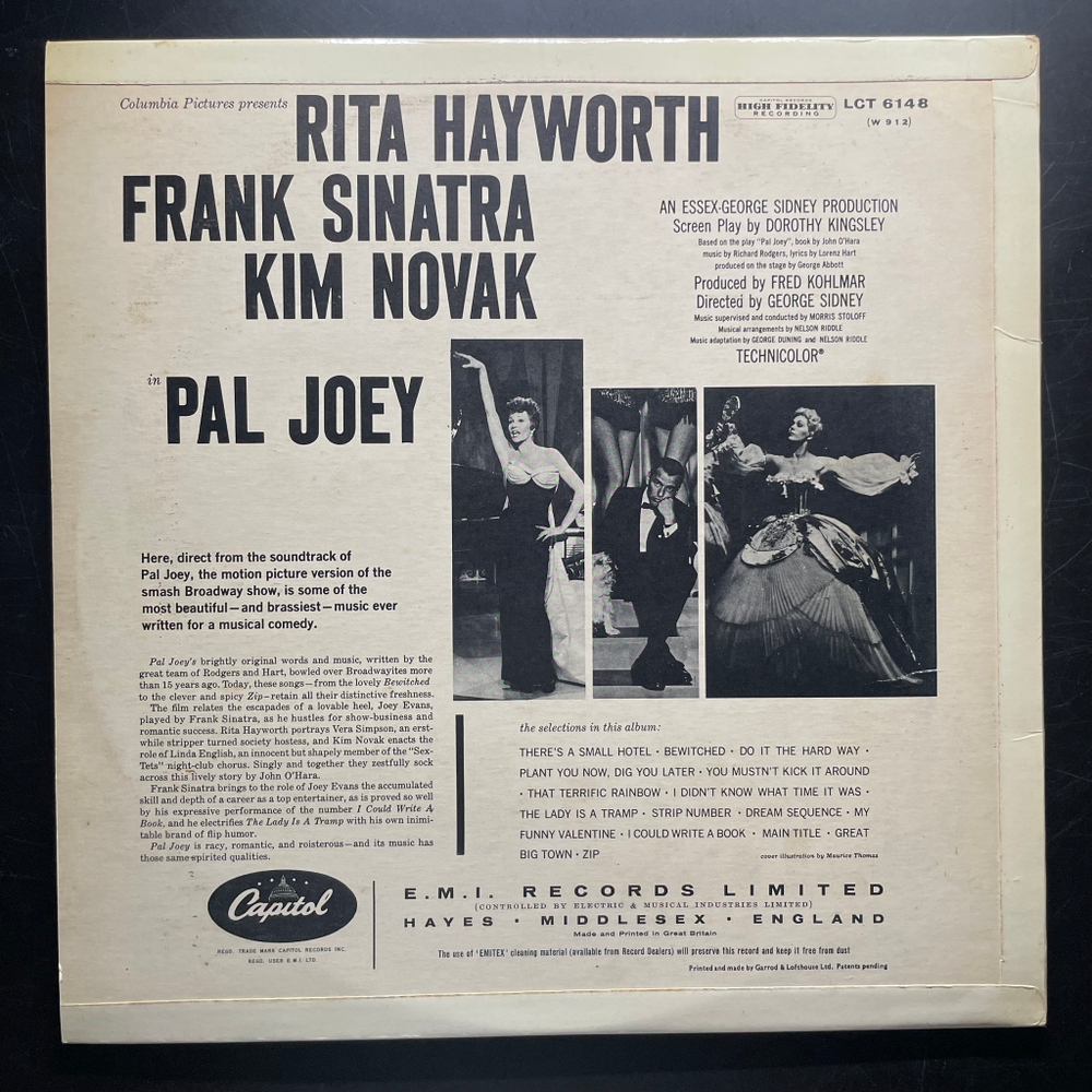 Rodgers & Hart, Frank Sinatra, Rita Hayworth, Kim Novak – Pal Joey (Англия 1957г.)