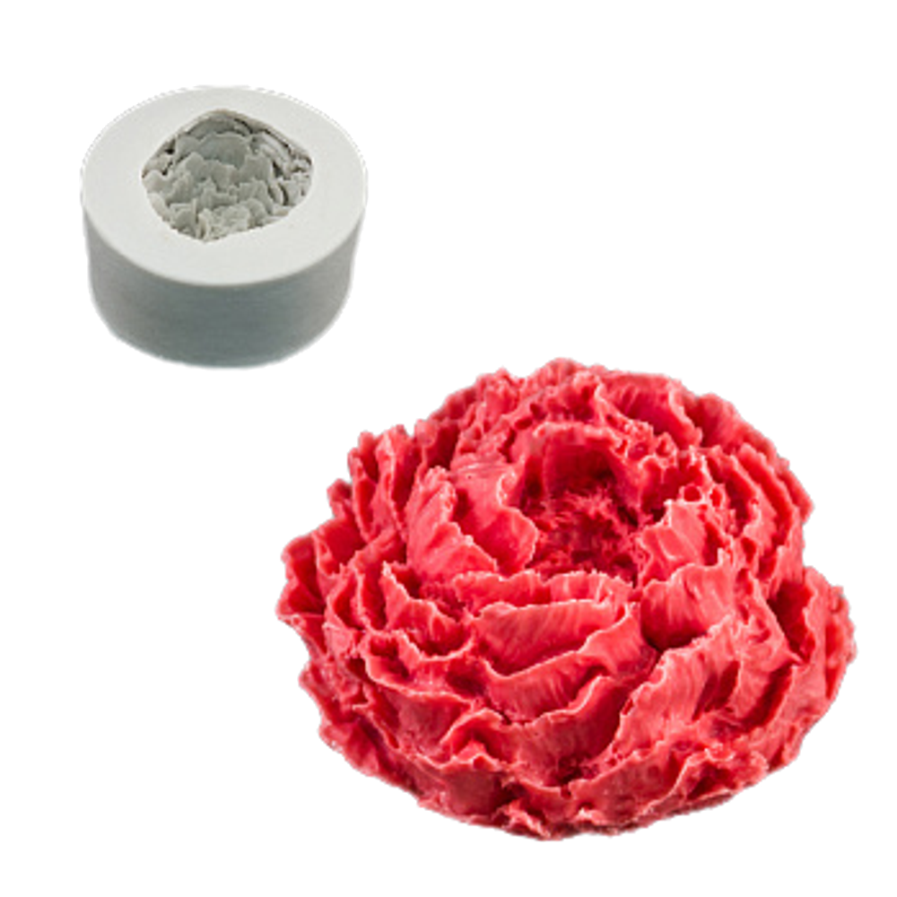 Силиконовый молд JSF1640 &quot;Пион&quot; 8*4 см