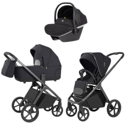 Коляска Carrello Vector 2025 CRL-6551 Nova DK791 Grey Line 3 в 1 Shadow Black