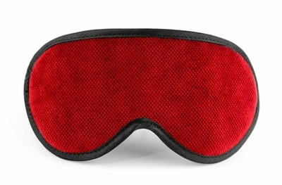 Красная сплошная маска на резиночке с черной окантовкой (Цвет: красный с черным)