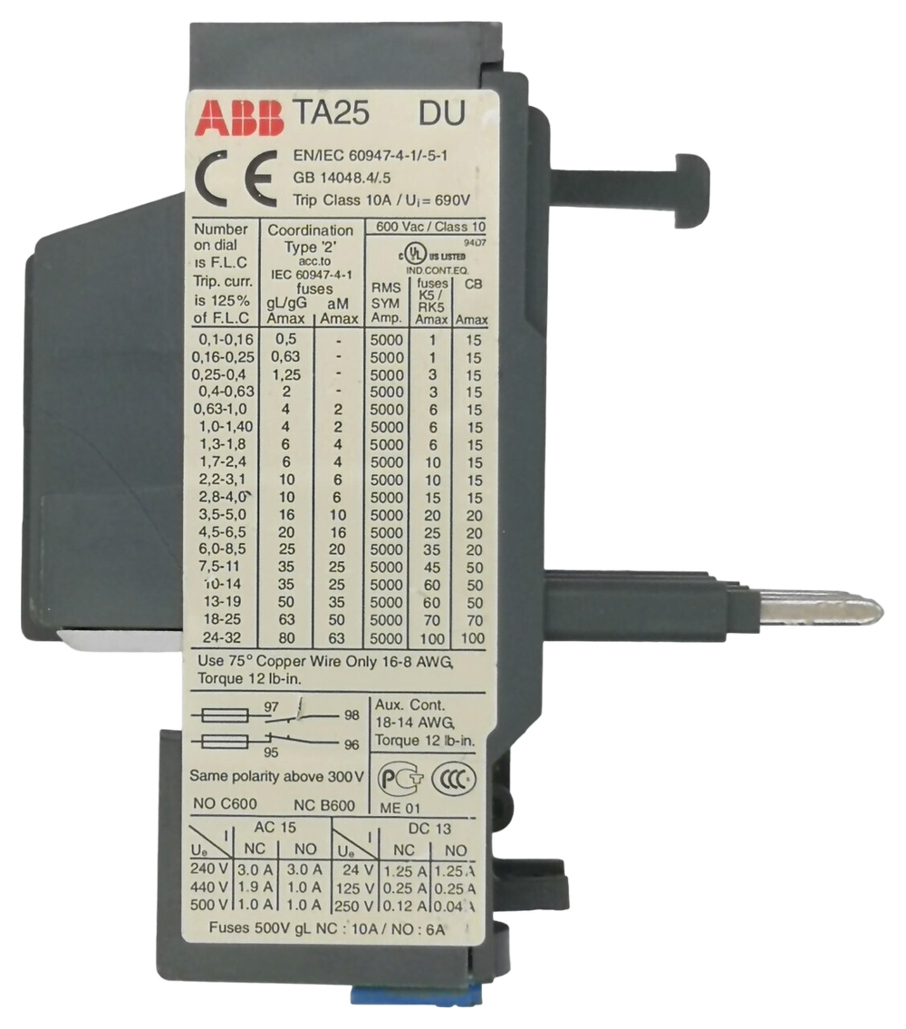 Тепловое реле TA25DU ABB.