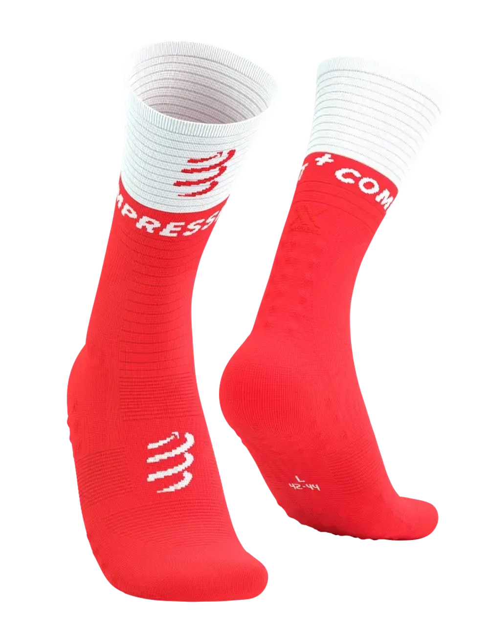 Носки Mid Compression Socks V2.0 fluo red/white