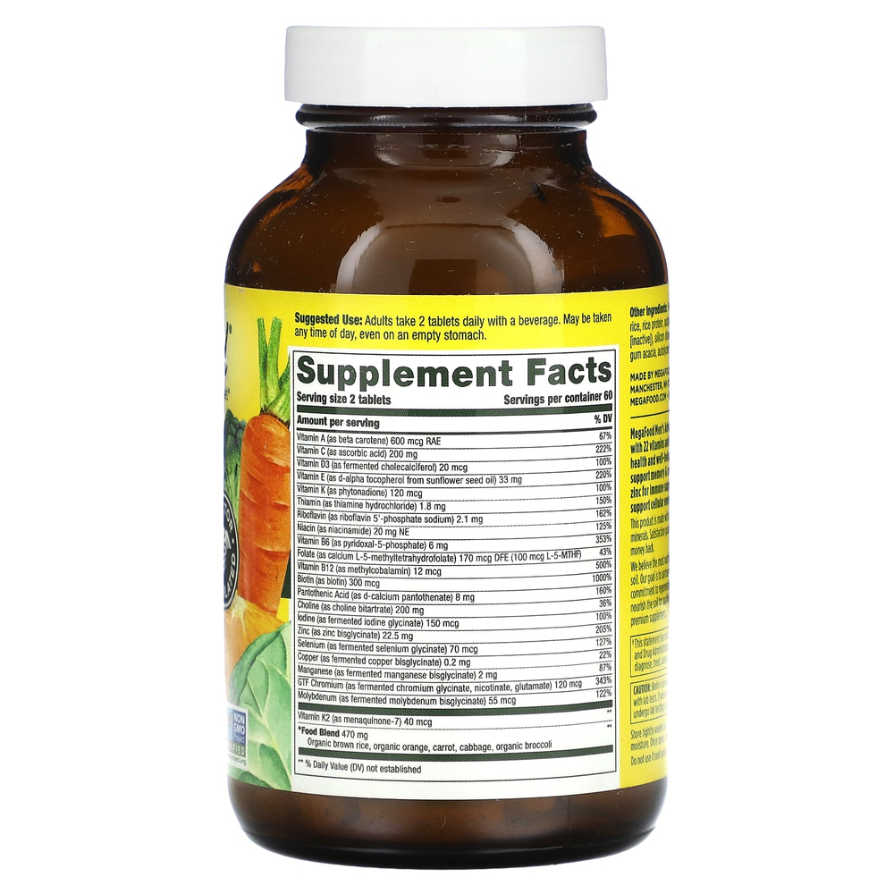 MegaFood, комплекс витаминов и микроэлементов для мужчин, 120 таблеток