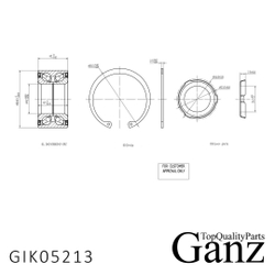 Подшипник ступицы передний BMW 5/6/7 GANZ GIK05213