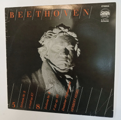 Винтажная виниловая пластинка LP Beethoven Бетховен Dresdner Philharmonie Conductor Herbert Kegel Sinfonie Nr. 5 C moll Op. 67 Sinfonie Nr. 8 F dur Op. 93 (ГДР 1989)