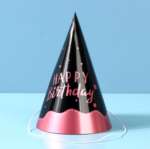 Праздничный колпак "Pink Gold Happy"