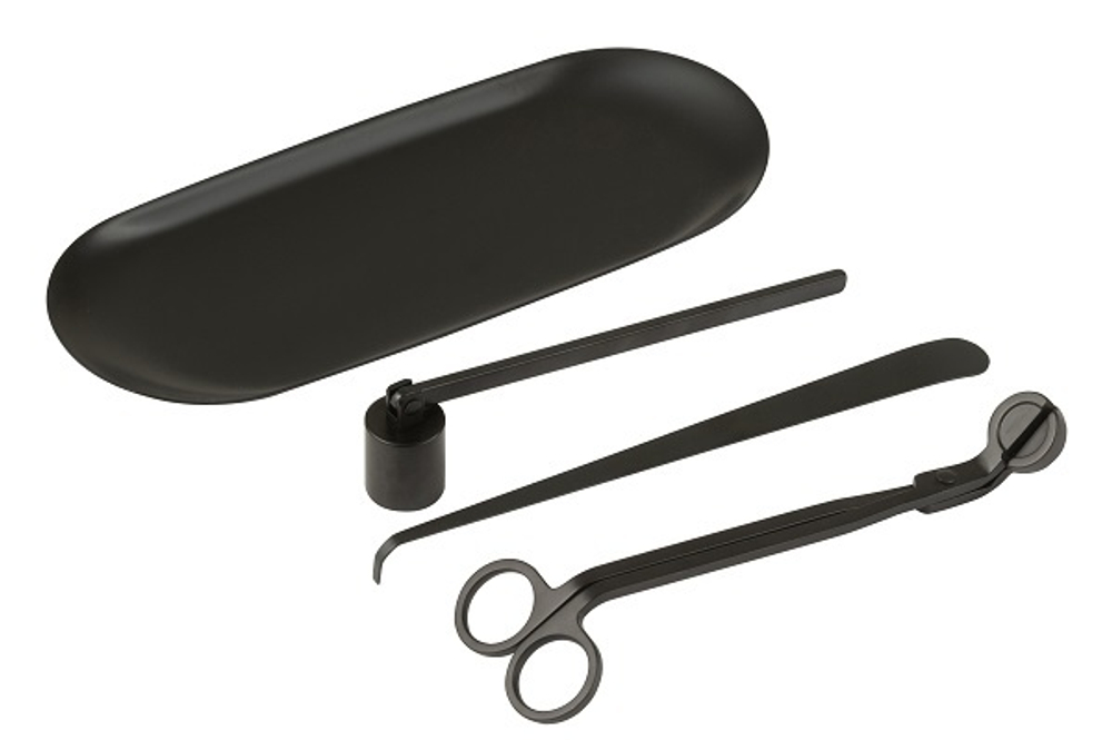 Набор для свечей "Снуфер" черный 25x11,5x4,3см