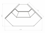Холодильная витрина Carboma PALM 3 GC95 VM-5 -1 внешний угол без боковин (версия 2.0)
